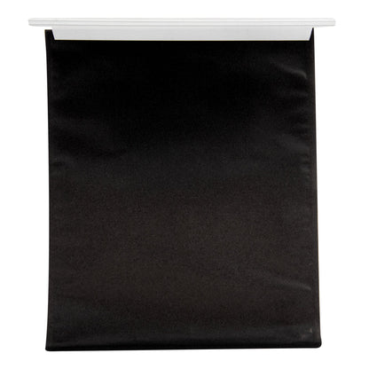 Bag Tek Black Cotton Paper Tin Tie Bag - with Clear Window - 8 3/4" x 4 1/2" x 10 3/4" - 100 count box