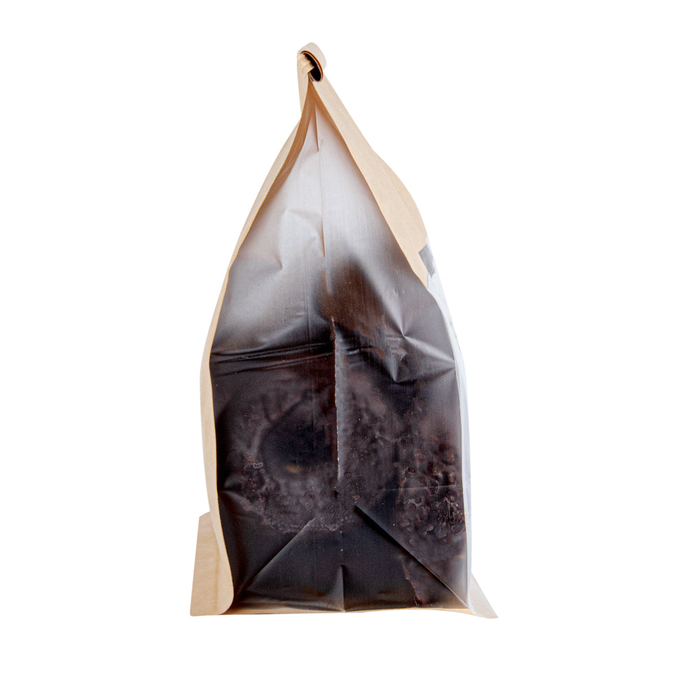 Bag Tek Kraft Cotton Paper Tin Tie Bag - with Clear Window - 8 3/4" x 4 1/2" x 10 3/4" - 100 count box