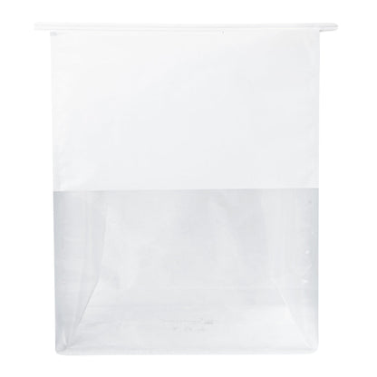 Bag Tek White Cotton Paper Tin Tie Bag - with Clear Window - 8 3/4" x 4 1/2" x 10 3/4" - 100 count box