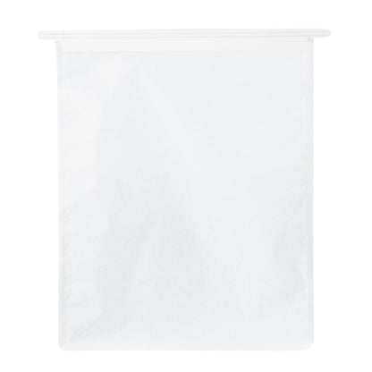 Bag Tek White Cotton Paper Tin Tie Bag - with Clear Window - 8 3/4" x 4 1/2" x 10 3/4" - 100 count box