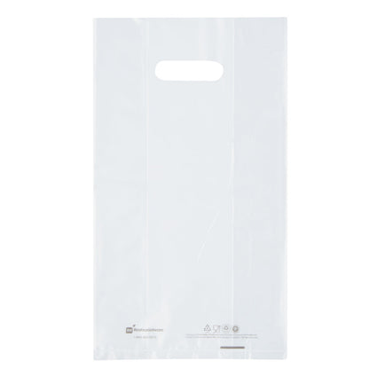 Bag Tek Clear Plastic Take Out Bag - Fits 2-Cup Drink Carrier - 13 3/4" x 7 3/4" x 4 1/4" - 100 count box