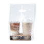 Bag Tek Clear Plastic Take Out Bag - Fits 2-Cup Drink Carrier - 13 3/4" x 7 3/4" x 4 1/4" - 100 count box