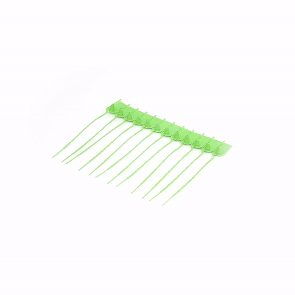 Serve Secure Green Security Zip Tie - Tamper-Evident - 7 3/4" - 100 count box