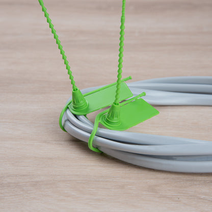 Serve Secure Green Security Zip Tie - Tamper-Evident - 7 3/4" - 100 count box