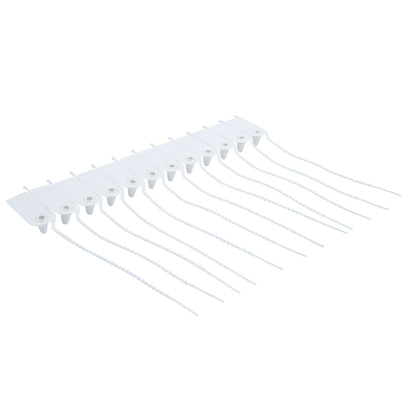 Serve Secure White Security Zip Tie - Tamper-Evident - 7 3/4" - 100 count box