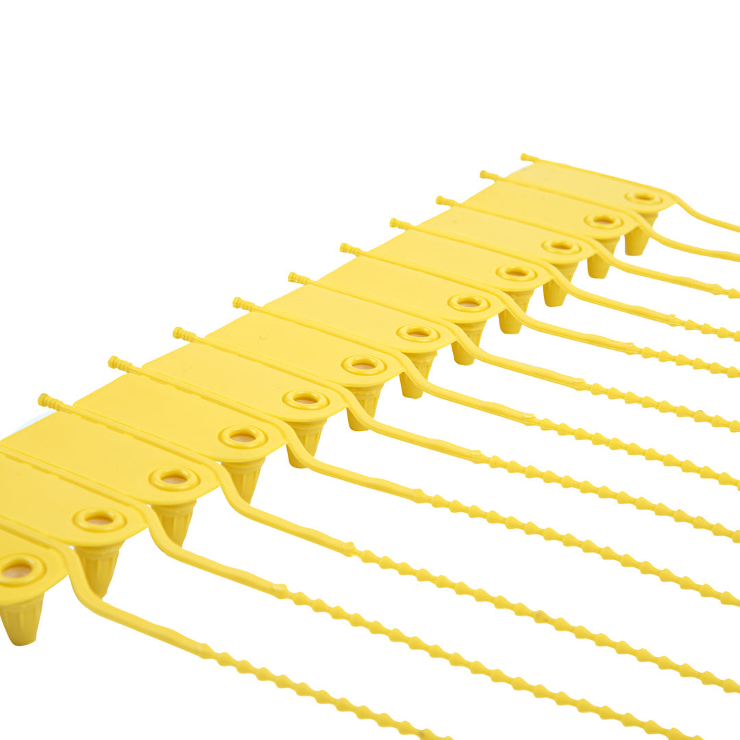 Serve Secure Yellow Security Zip Tie - Tamper-Evident - 7 3/4" - 100 count box