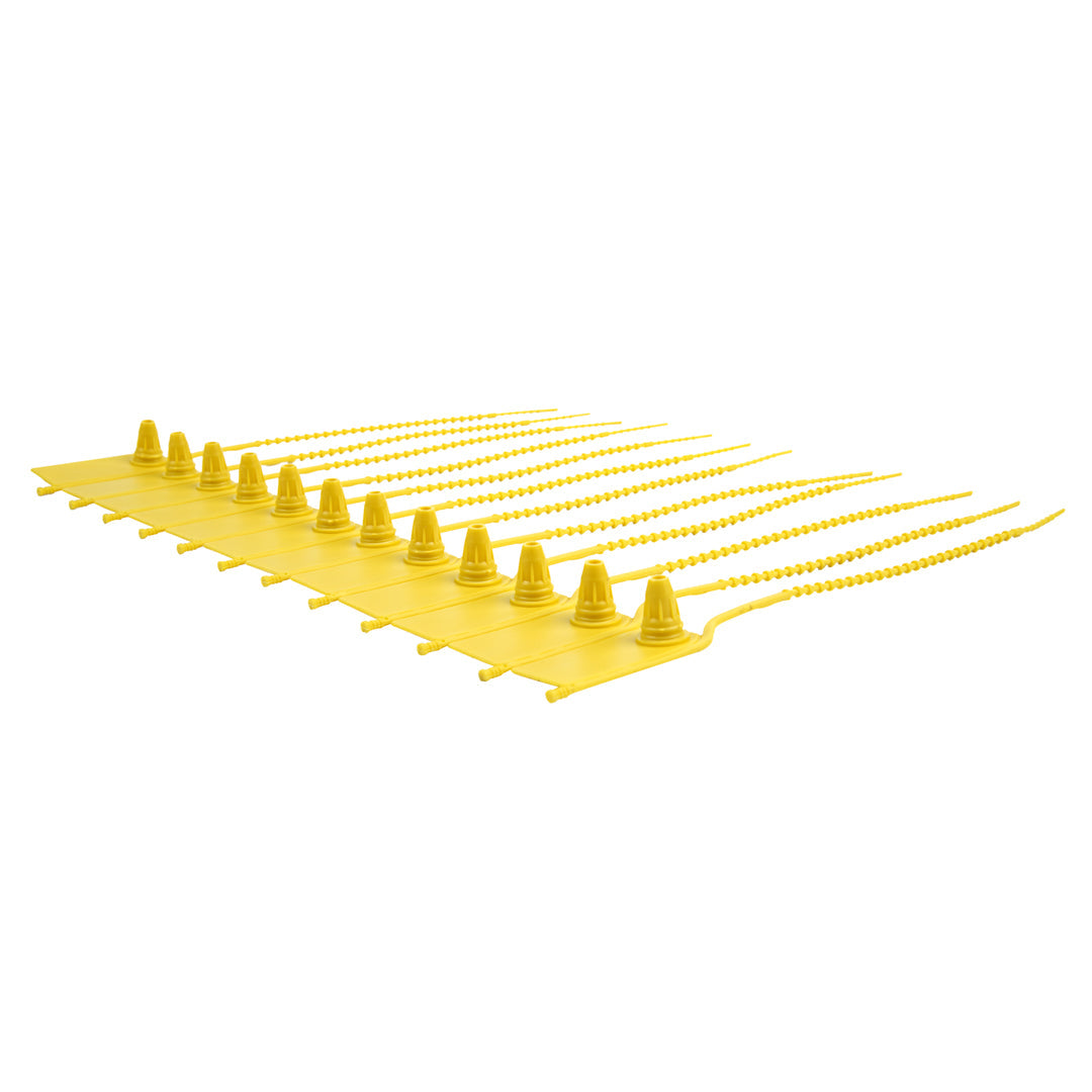 Serve Secure Yellow Security Zip Tie - Tamper-Evident - 7 3/4" - 100 count box