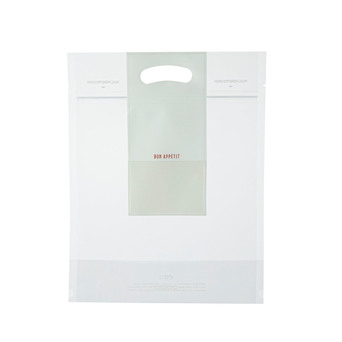 Bag Tek Clear Plastic Gusset Zip Bag - with Handles - 8 1/4" x 3 1/2" x 10 1/2" - 100 count box