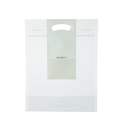 Bag Tek Clear Plastic Gusset Zip Bag - with Handles - 8 1/4" x 3 1/2" x 10 1/2" - 100 count box