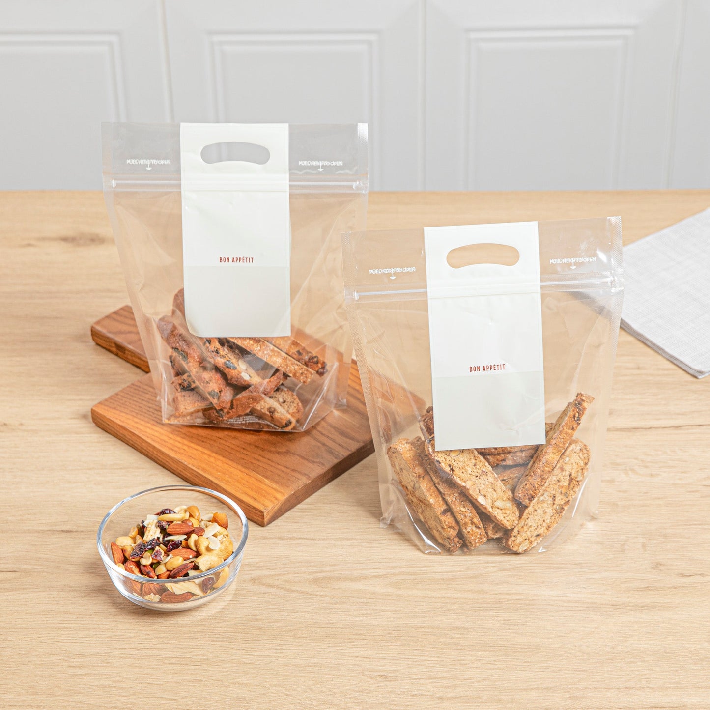 Bag Tek Clear Plastic Gusset Zip Bag - with Handles - 8 1/4" x 3 1/2" x 10 1/2" - 100 count box