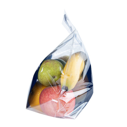 Bag Tek Clear Plastic Gusset Zip Bag - with Handles - 12 1/2" x 4 1/4" x 10 1/2" - 100 count box