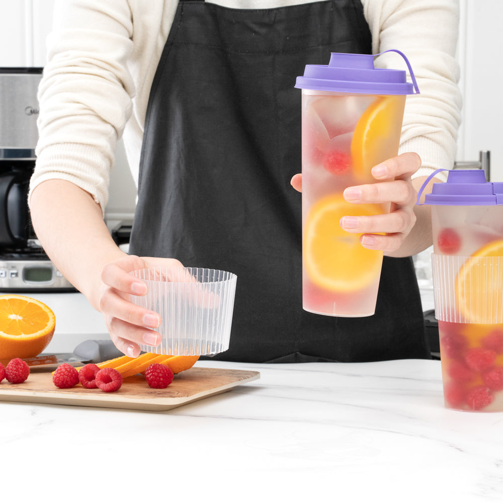 Bev Tek Clear Plastic Ripple Hot / Cold Cup Sleeve - Fits 12, 16 and 24 oz - 50 count box