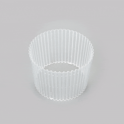 Bev Tek Clear Plastic Ripple Hot / Cold Cup Sleeve - Fits 12, 16 and 24 oz - 1000 count box