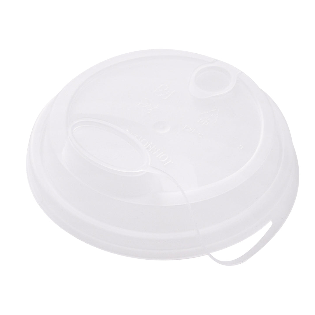 Bev Tek Clear Plastic 2-in-1 Straw or Sippy Cup Lid - with Two Plugs, Fits 12, 16 and 24 oz - 25 count box