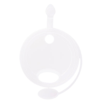 Bev Tek Clear Plastic 2-in-1 Straw or Sippy Cup Lid - with Two Plugs, Fits 12, 16 and 24 oz - 25 count box