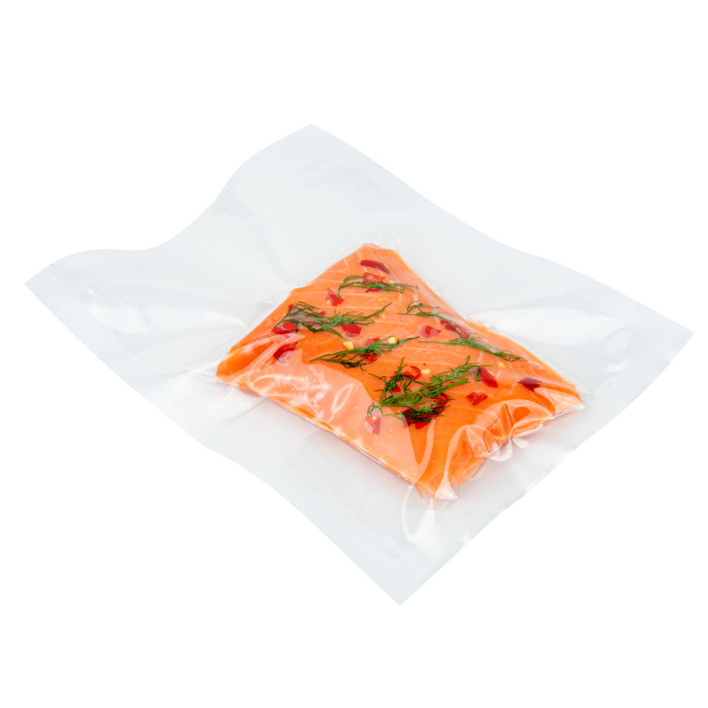 Fresh Hero Clear Plastic Vacuum Packaging Bag - for Chamber Vacuum Sealer, 3 mil, BPA-Free - 6" x 8" - 100 count box
