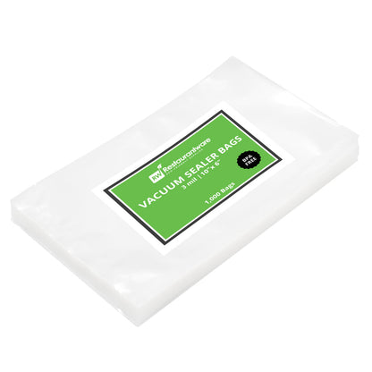 Fresh Hero Clear Plastic Vacuum Packaging Bag - for Chamber Vacuum Sealer, 3 mil, BPA-Free - 10" x 6" - 100 count box