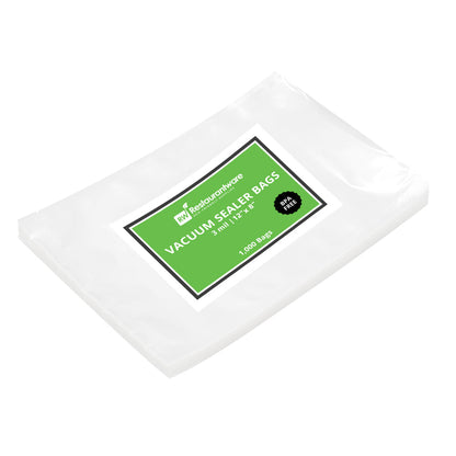 Fresh Hero Clear Plastic Vacuum Packaging Bag - for Chamber Vacuum Sealer, 3 mil, BPA-Free - 12" x 8" - 100 count box
