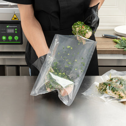 Fresh Hero Clear Plastic Vacuum Sealer Bag - for Chamber Vacuum Sealer, 3 mil, BPA-Free - 12" x 8" - 1000 count box