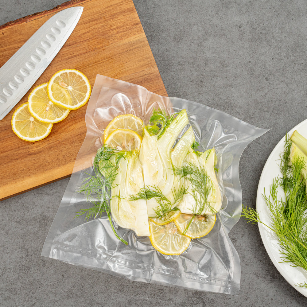 Fresh Hero Clear Plastic Vacuum Packaging Bag - for Chamber Vacuum Sealer, 3 mil, BPA-Free - 10" x 10" - 100 count box