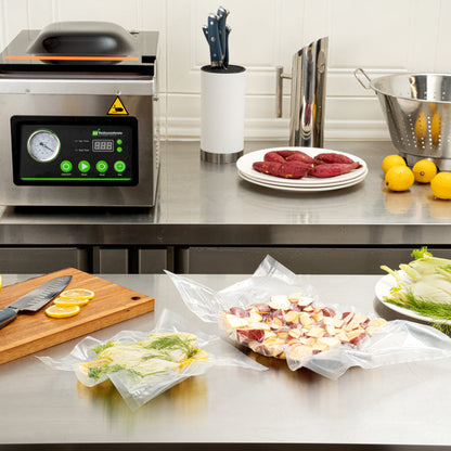 Fresh Hero Clear Plastic Vacuum Sealer Bags - for Chamber Vacuum Sealer, 3 mil, BPA-Free - 10" x 10" - 1000 count box