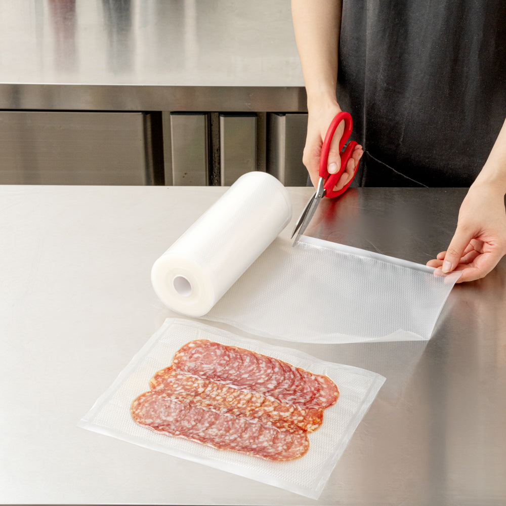 Fresh Hero Clear Plastic Full Mesh External Packaging Bag Roll - 3 mil - 8" x 50' - 1 count box