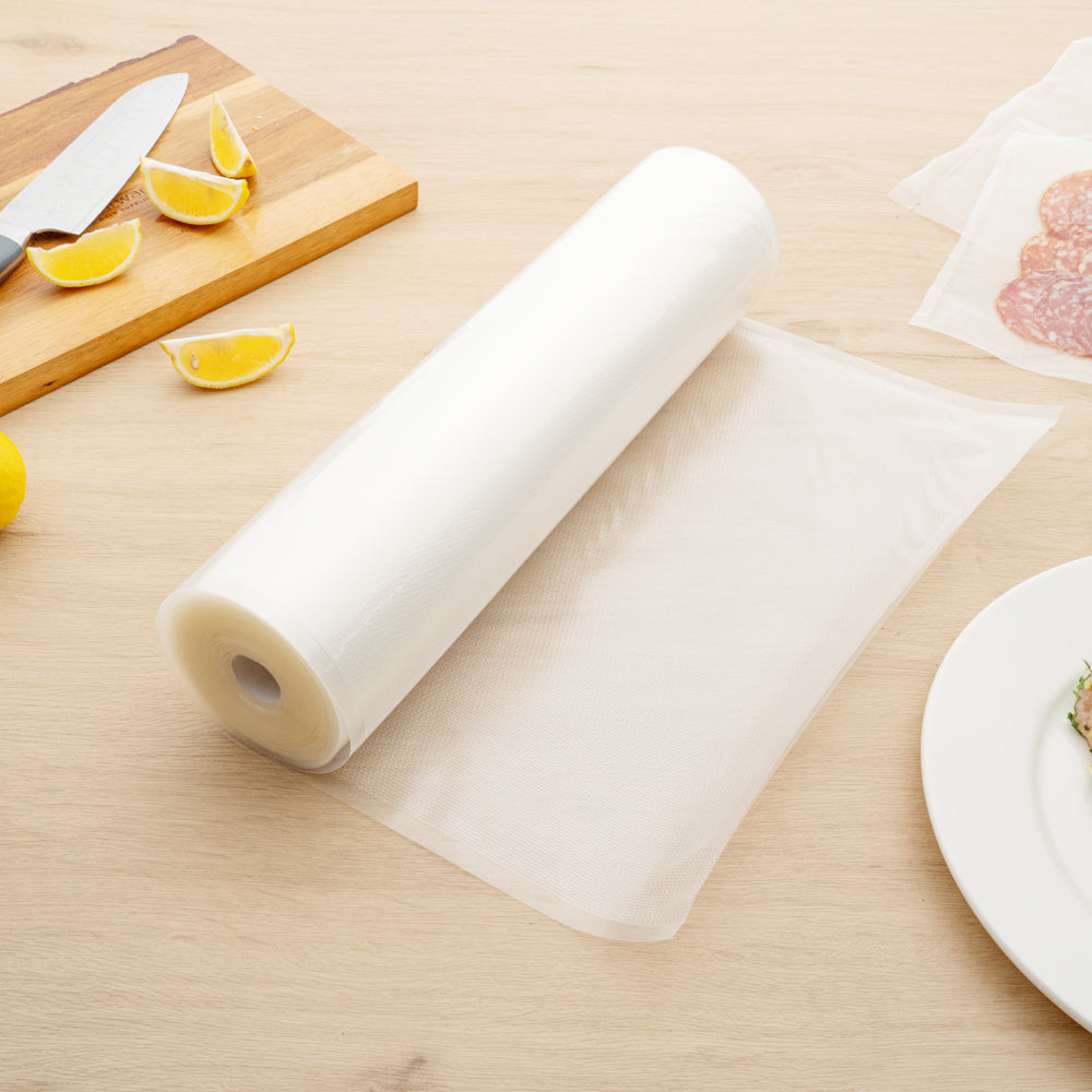 Fresh Hero Clear Plastic Full Mesh External Vacuum Sealer Bag Roll - 3 mil - 15" x 50' - 10 count box