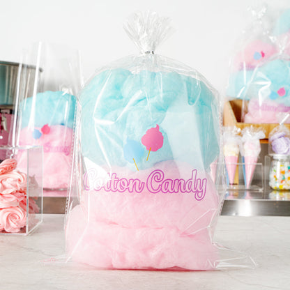 Bag Tek Clear Plastic Cotton Candy Bag - 12" x 18" - 100 count box
