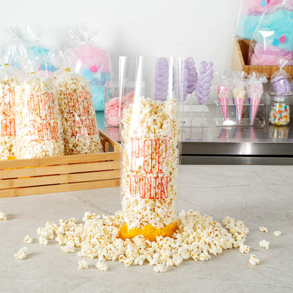 Bag Tek Clear Plastic Popcorn Bag - 17" x 7" - 100 count box