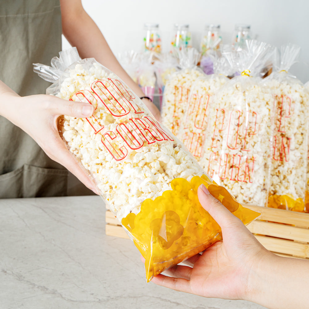 Bag Tek Clear Plastic Popcorn Bag - 17" x 7" - 100 count box