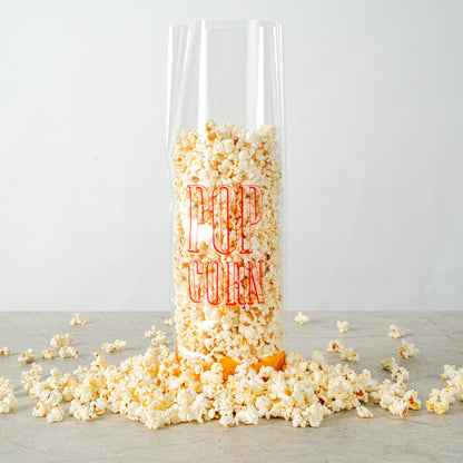 Bag Tek Clear Plastic Popcorn Bag - 17" x 7" - 100 count box
