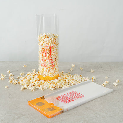 Bag Tek Clear Plastic Popcorn Bag - 17" x 7" - 100 count box