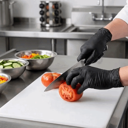 Low Derma Blackberry Large Nitrile Gloves - Hypoallergenic, Non-Sterile, Powder-Free - 100 count box