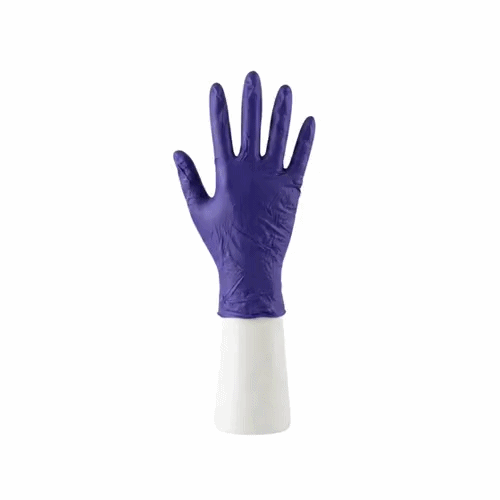 Low Derma Blue Extra Large Nitrile Gloves - Hypoallergenic, Non-Sterile, Powder-Free - 100 count box