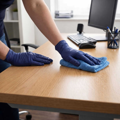 Low Derma Blue Extra Large Nitrile Gloves - Hypoallergenic, Non-Sterile, Powder-Free - 100 count box