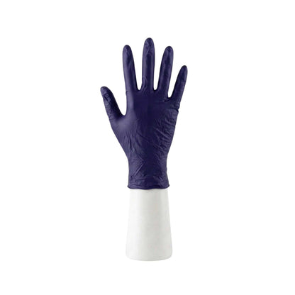 Low Derma Dark Blue Extra Large Nitrile Gloves - Hypoallergenic, Non-Sterile, Powder-Free - 100 count box