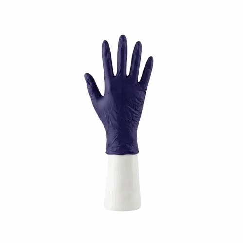 Low Derma Dark Blue Extra Large Nitrile Gloves - Hypoallergenic, Non-Sterile, Powder-Free - 100 count box