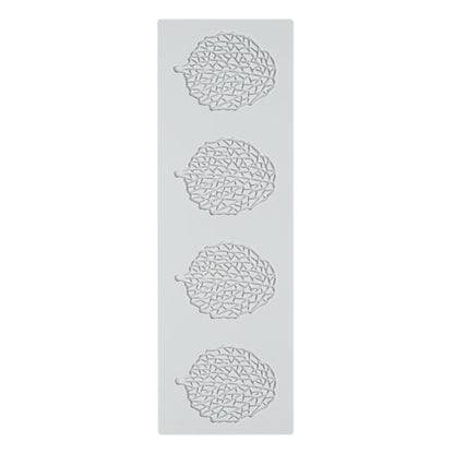 Pastry Tek Gray Silicone Autumn Leaf Fondant Impression Mat - 1 count box