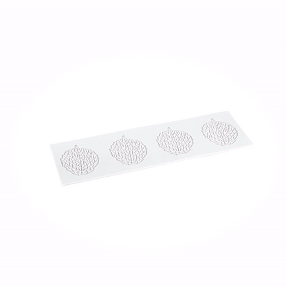 Pastry Tek Gray Silicone Autumn Leaf Fondant Impression Mat - 1 count box
