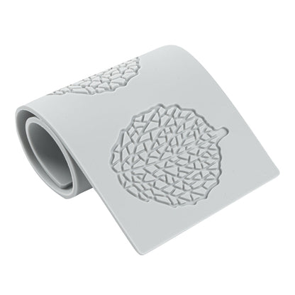 Pastry Tek Gray Silicone Autumn Leaf Fondant Impression Mat - 1 count box