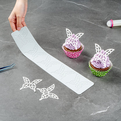 Pastry Tek Gray Silicone Butterfly Fondant Impression Mat - 1 count box