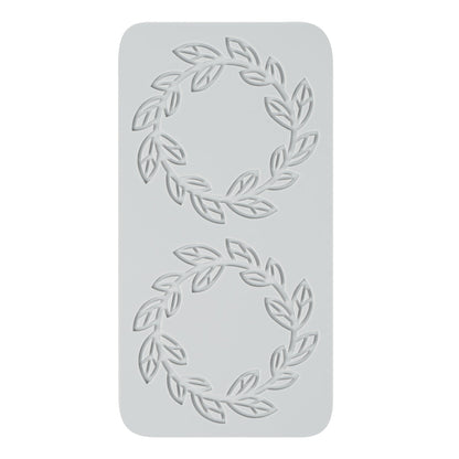 Pastry Tek Gray Silicone Spring Leaf Halo Fondant Impression Mat - 1 count box