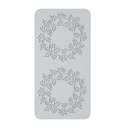 Pastry Tek Gray Silicone Autumn Leaf Halo Fondant Impression Mat - 1 count box