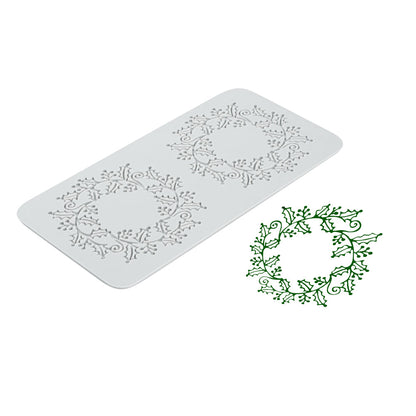 Pastry Tek Gray Silicone Autumn Leaf Halo Fondant Impression Mat - 1 count box
