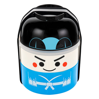 Bento Tek 22 oz Ichiro Kokeshi Bento Box - Two Tiers - 4 1/4" x 4 1/4" x 5 1/4" - 1 count box