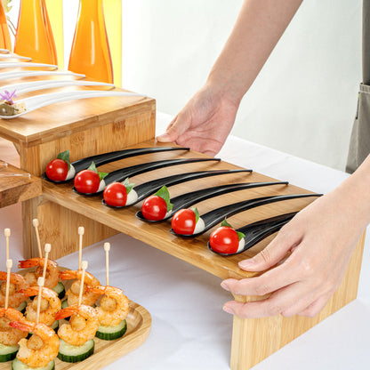 Chef 101 Black Plastic Deco Party Spoon - 8" - 500 count box