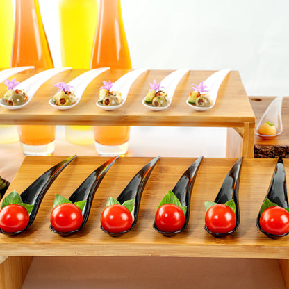 Chef 101 Black Plastic Deco Party Spoon - 8" - 500 count box