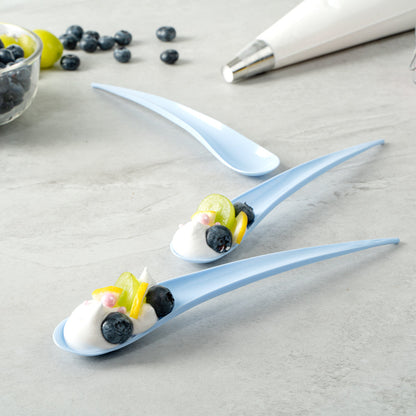 Chef 101 Blue Plastic Deco Party Spoon - 8" - 500 count box