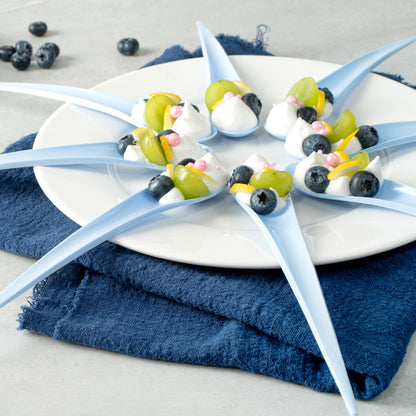 Chef 101 Blue Plastic Deco Party Spoon - 8" - 500 count box