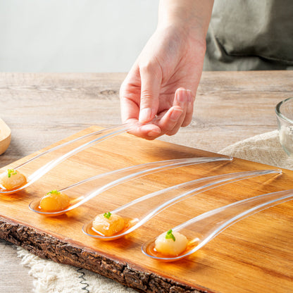 Chef 101 Clear Plastic Deco Party Spoon - 8" - 500 count box